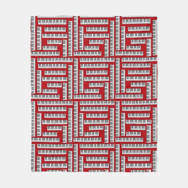 Piano Keys Fleecedecke (Vorderseite)