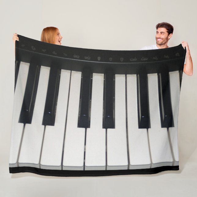 PIANO KEYS FLEECEDECKE (Beispiel)