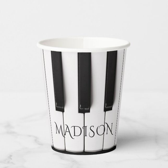 Piano Keys individuelle Name Pappbecher (Links)