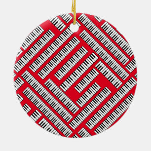 Piano Keys Keramik Ornament