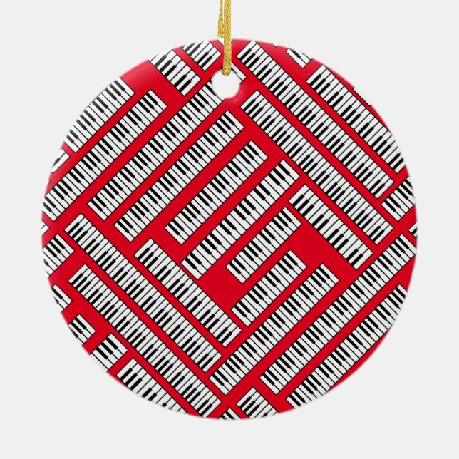 Piano Keys Keramik Ornament (Hinten)