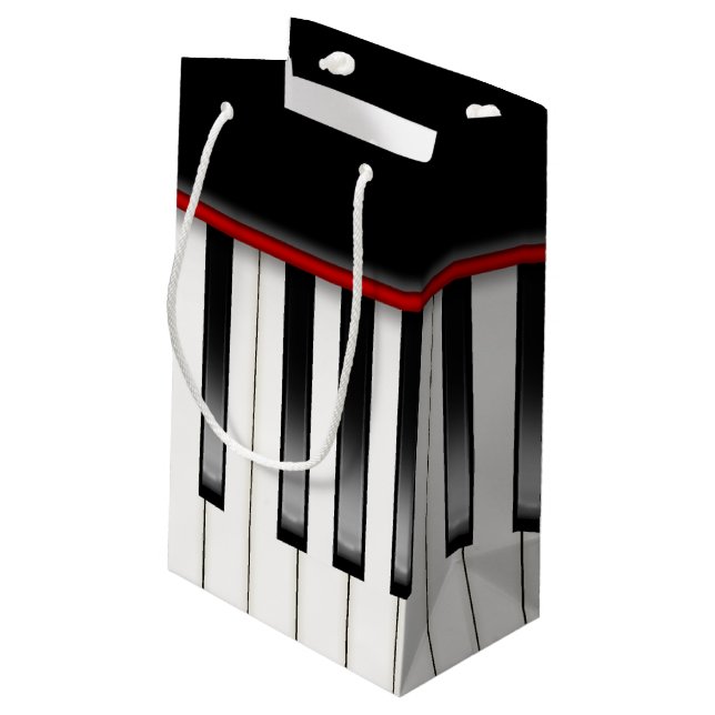 Piano Keys Kleine Geschenktüte (Rückseite Schrägansicht)