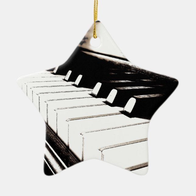 Piano Keys Macro Keramik Ornament (Vorne)
