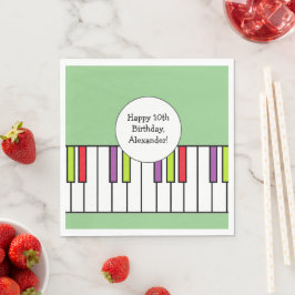 Piano Keys Music Birthday Party Age Personalisiert Serviette