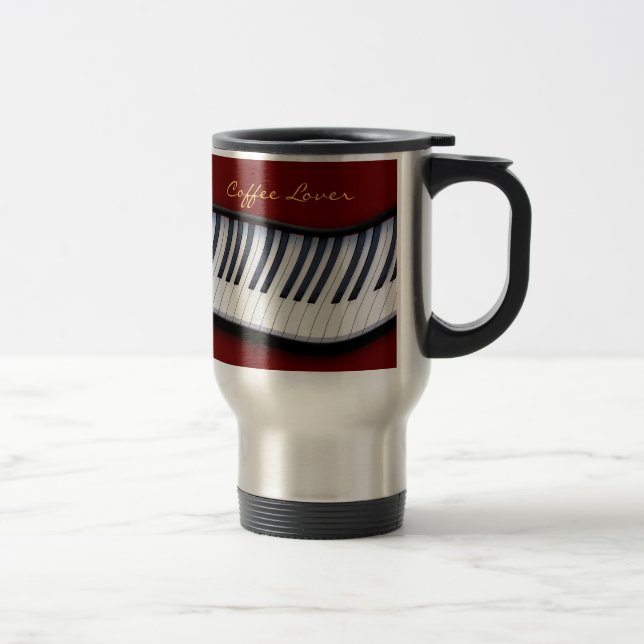PIANO KEYS Music Lover Geschenk Reisen Mug Reisebecher (Rechts)
