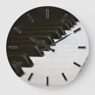 Piano Keys music lover wall clock Große Wanduhr