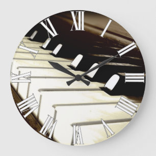 Piano Keys Music Lover's Wall Clock Große Wanduhr