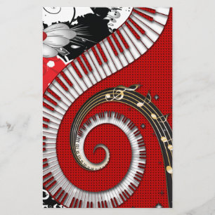 Piano Keys Musiknotens Grunge Wirbel