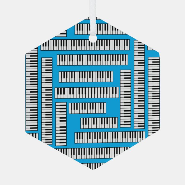 Piano Keys Ornament Aus Glas (Rückseite)
