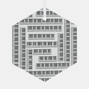 Piano Keys Ornament Aus Glas