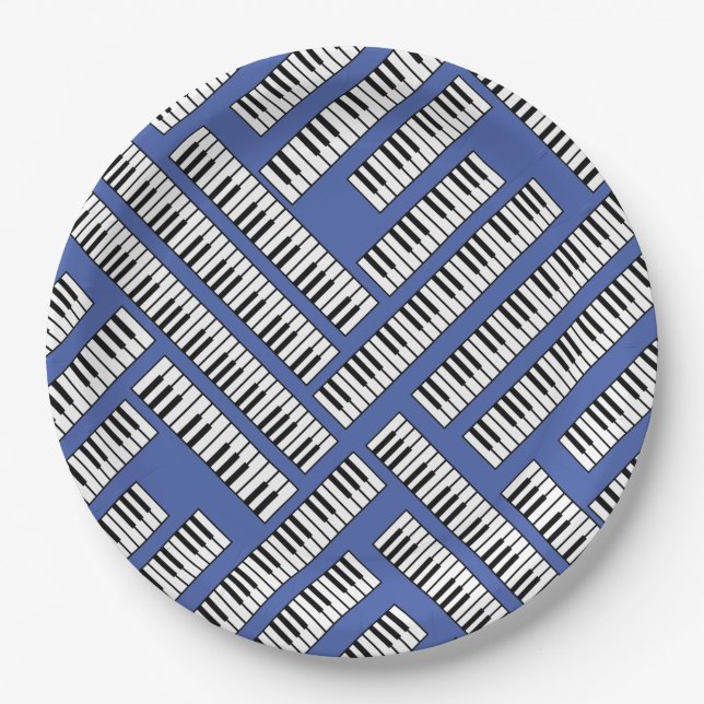 Piano Keys Pappteller (Vorderseite)