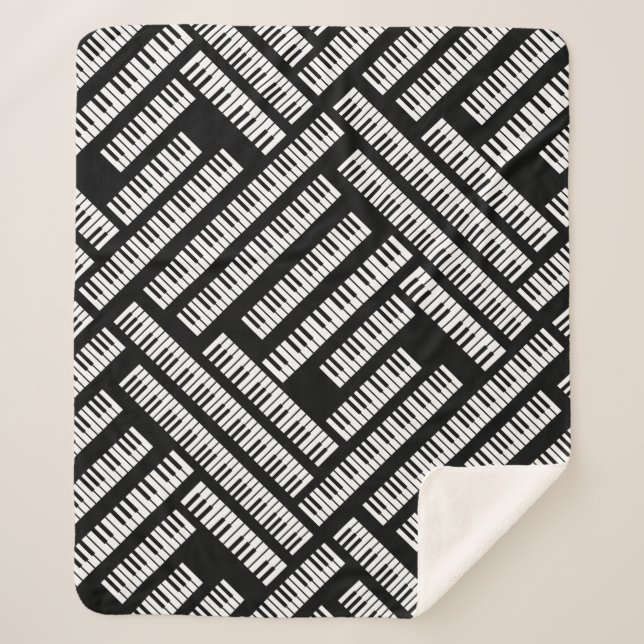Piano Keys Pattern Sherpadecke (Vorderseite)