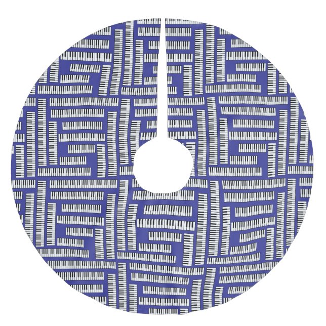 Piano Keys Polyester Weihnachtsbaumdecke (Vorderseite)