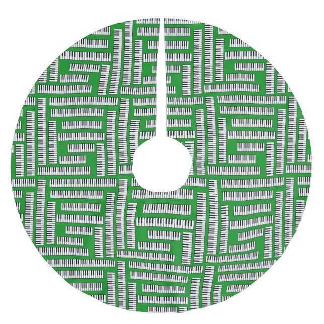 Piano Keys Polyester Weihnachtsbaumdecke (Vorderseite)