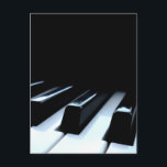 Piano Keys Postkarte<br><div class="desc">Schwarz & Weiß-Klaviertasten bedruckt auf Plakaten,  Aufklebern,  Schlüsselketten,  gerahmt- und Leinendrucken,  Strickbindern und vielem mehr. Ideal für jeden Musiker.</div>