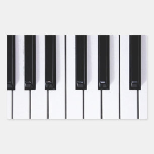 Piano Keys Rechteckiger Aufkleber