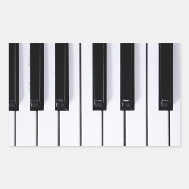 Piano Keys Rechteckiger Aufkleber (Vorderseite)