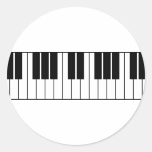 Piano Keys Runder Aufkleber