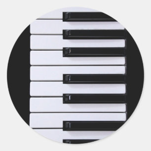 Piano Keys Runder Aufkleber