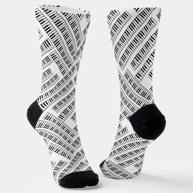 Piano Keys Socken (Gewinkelt)