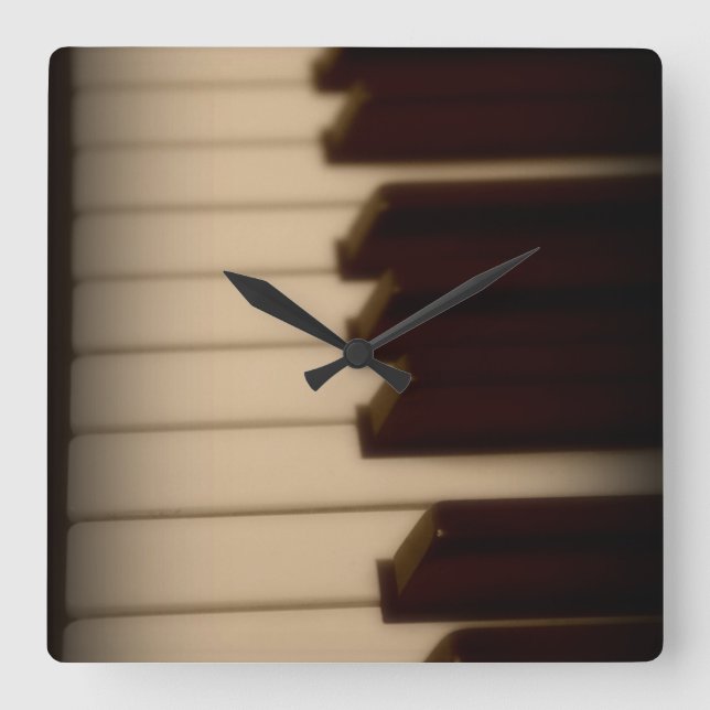 Piano Keys Square Uhr (Vorderseite)