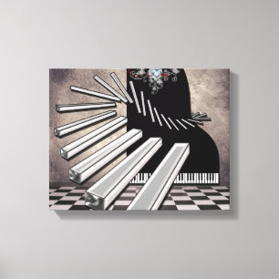 Piano Keys Surreal Music Fantasy Leinwanddruck