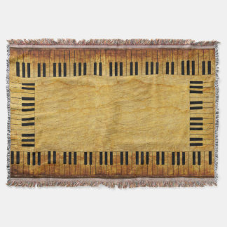 Piano Keys Throw Blanket Decke