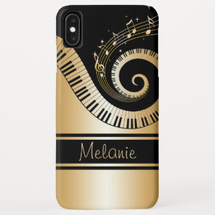 Piano Keys und Gold Musiknoten Galaxy Fall Case-Mate iPhone Hülle