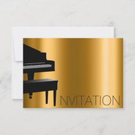 Piano Konzert Formal Minimalismus Vip Black Gold Einladung