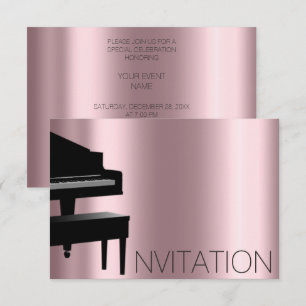 Piano Konzert Formal Minimalismus Vip Black Pink Einladung
