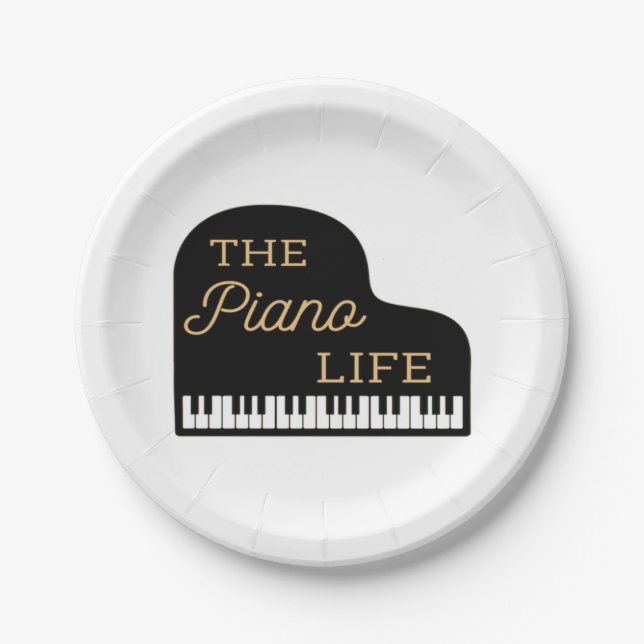 Piano Life Grand Piano Pappteller (Vorderseite)