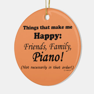 Piano macht mich glücklich keramik ornament