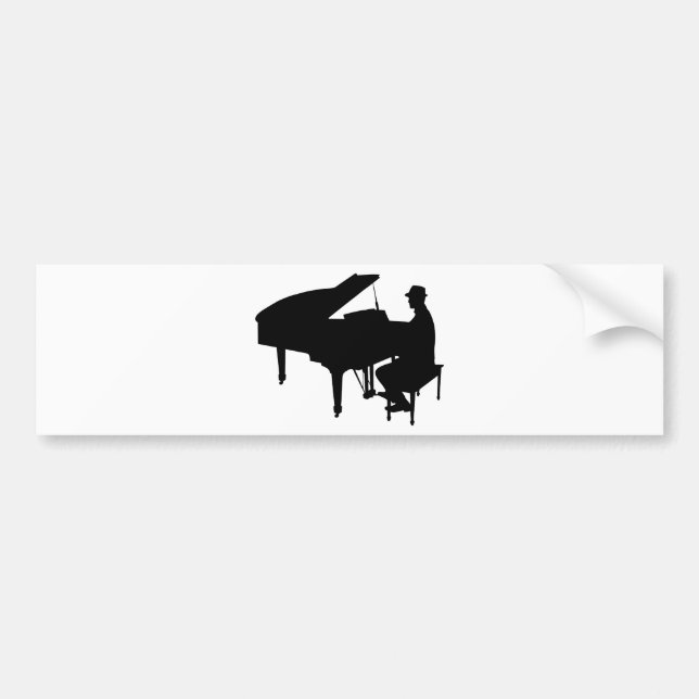 Piano Man Autoaufkleber (Vorne)