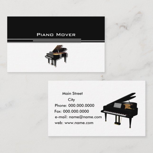 piano_mover visitenkarte (Vorne/Hinten)