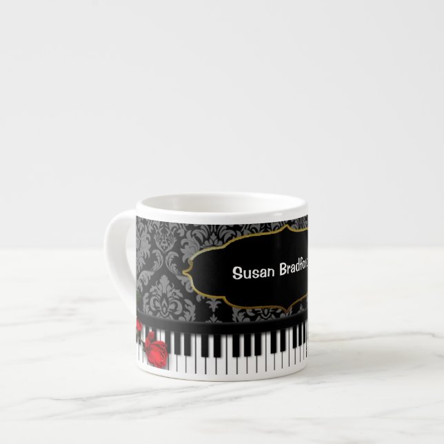 PIANO/MUSIC Espresso-Tasse mit Espressotasse (Vorderseite Links)