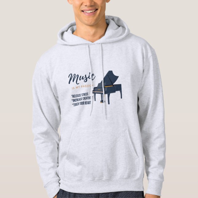 Piano music lover , musical ,instrument hoodie (Vorderseite)