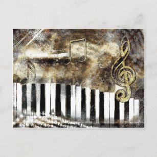 Piano Music Postkarte
