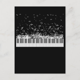 Piano-Musiknoten Instrument Musician Pianist Postkarte