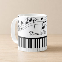 Piano-Musiknoten Skriptname Schwarz-weiß