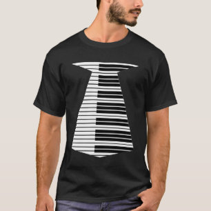 Piano Neck Tie Funny Humors Keyboard Music Playe T-Shirt