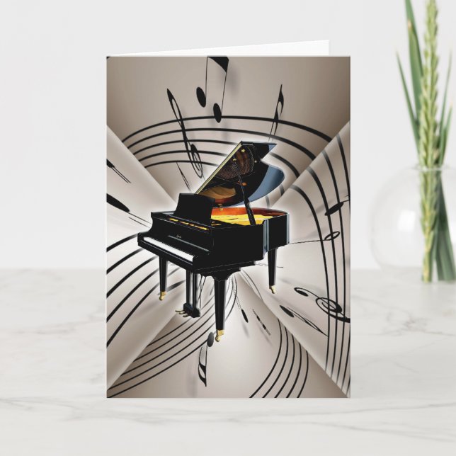 Piano Notes und staff Karte (Vorderseite)