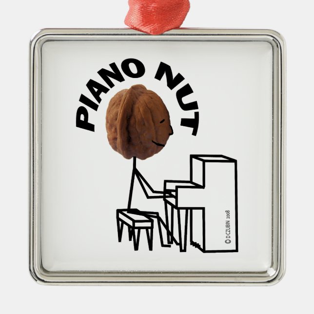 Piano Nut Ornament Aus Metall (Vorne)