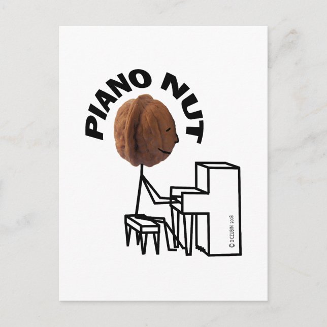 Piano Nut Postkarte (Vorderseite)