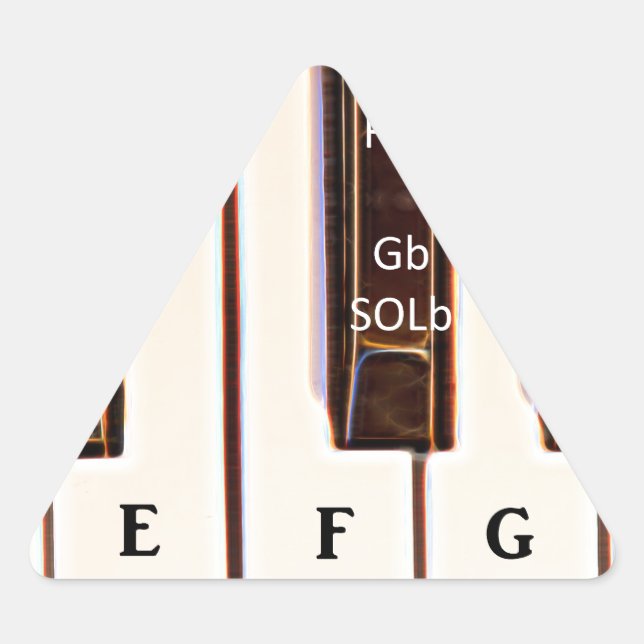 Piano Octave DO RE MI Dreieckiger Aufkleber (Vorderseite)
