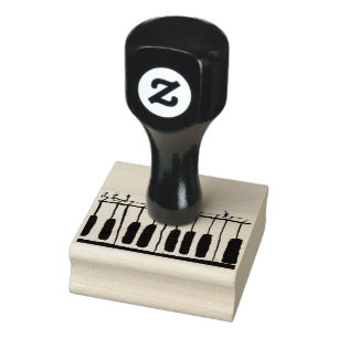 Piano People Wood Art Briefmarke Gummistempel