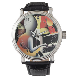 Piano Player - Art von Airbrush Armbanduhr