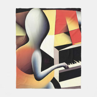Piano Player - Art von Airbrush Fleecedecke