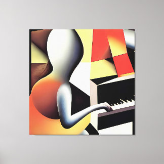 Piano Player - Art von Airbrush Leinwanddruck