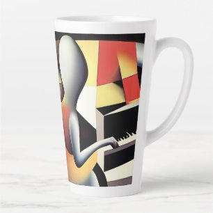 Piano Player - Art von Airbrush Milchtasse