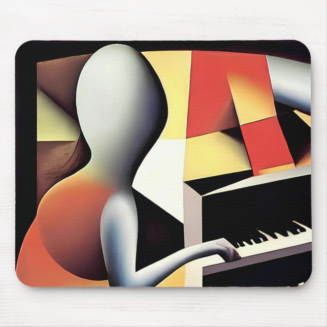 Piano Player - Art von Airbrush Mousepad (Vorne)